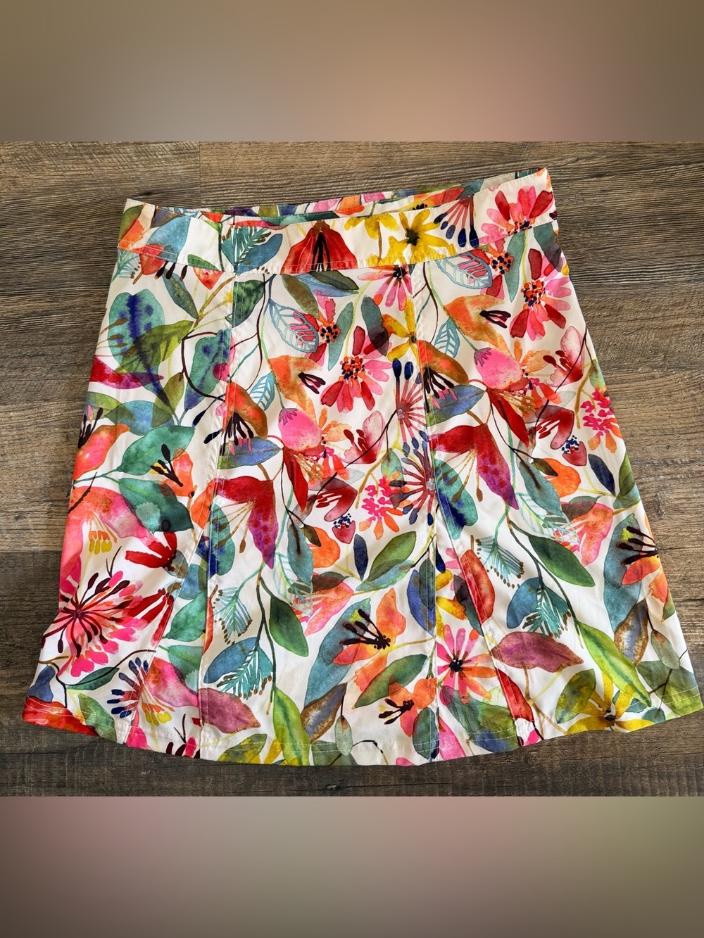 Rip Skirt Hawaii Size Medium Wildflower Watercolor Wrap Skirt Length 2 Vacation - Picture 10 of 12